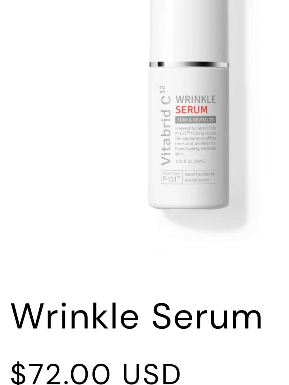 Vitabrid C12 Wrinkle Serum — White Firming Face Serum